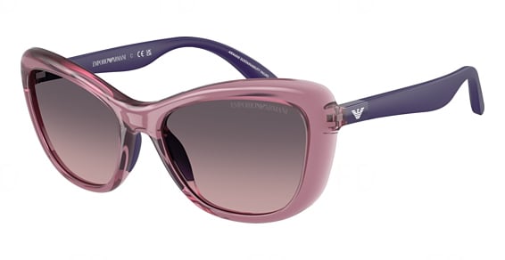 EMPORIO ARMANI KIDS EK4004 - Shiny Transparent Lillac, Acetate, Cat Eye frame