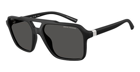 Armani Exchange AX4166SU - Matte Black, Acetate, Aviator frame