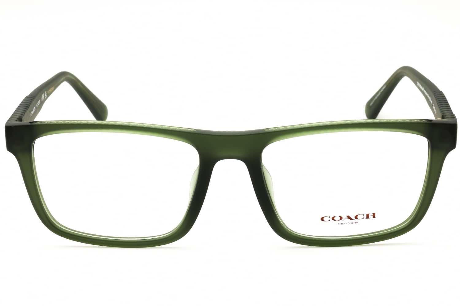 COACH 0HC6263U - Transparent Matte Military Green, Acetate, Rectangle frame