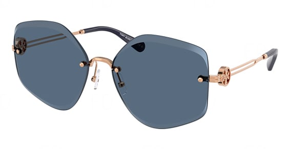 Tory Burch TY6111 - Shiny Rose Gold, Metal, Geometric frame