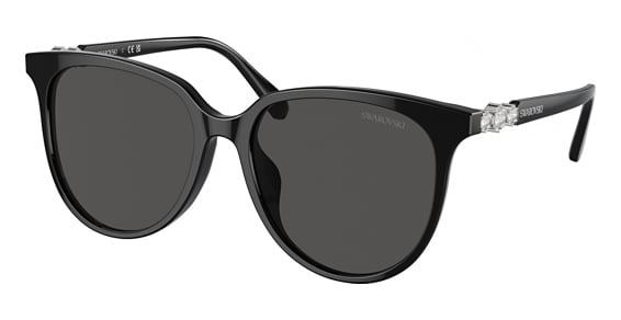 Swarovski SK6023D - Black, Plastic, Oval frame