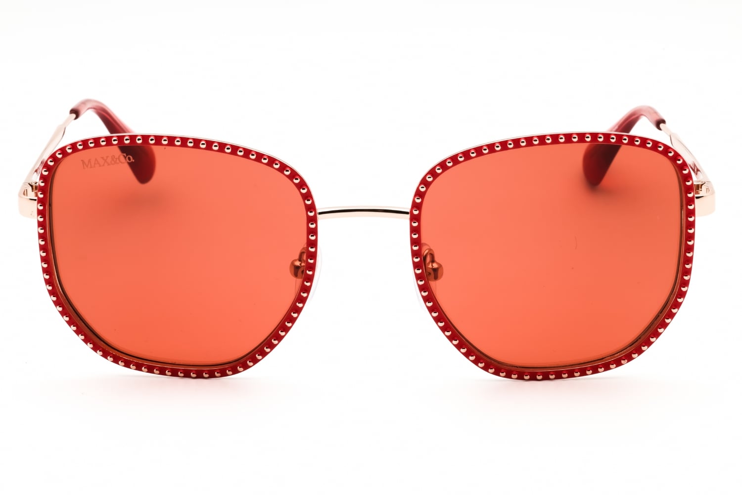 Max & Co MO0091 - Shiny RED, Metal, Cat Eye frame