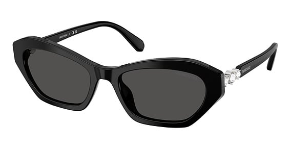 Swarovski SK6048 - Black, Plastic, Cat Eye frame