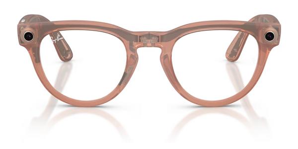 Ray-Ban RW4013 HEADLINER Meta Gen2 - Matte Transparent Peach, Plastic, Round frame