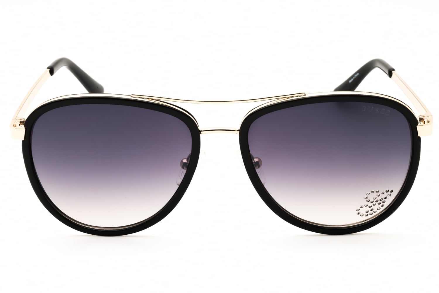 Guess GF6052 - Shiny Black, Metal, Aviator frame