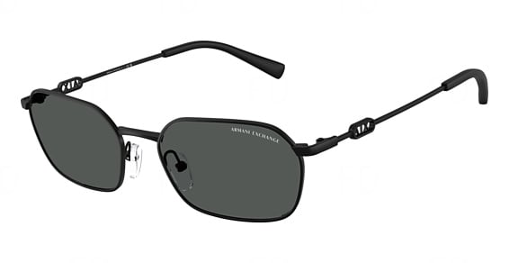 Armani Exchange AX2056S - Matte Black, Metal, Oval frame