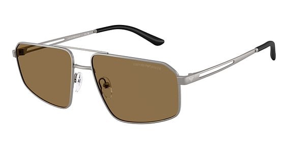 Emporio Armani EA2173 - Brushed Matte Gunmetal, Metal, Mixed Shapes frame