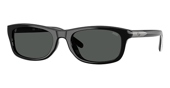 Diesel DL2018U - Solid Black, Plastic, Oval frame