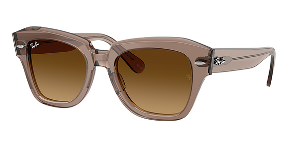 Ray-Ban RB2186 STATE STREET - Transparent Light Brown, Plastic, Cat Eye frame