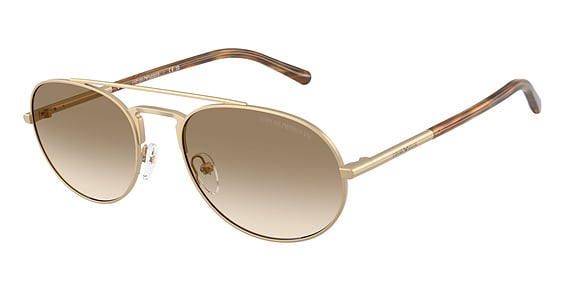 Emporio Armani EA2171 - Matte Pale Gold, Metal, Aviator frame