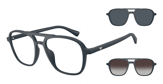 Emporio Armani EA4279U - Matte Blue, Acetate, Mixed Shapes frame