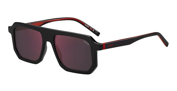 HUGO HG 1312/S - 807ao Black, Plastic, Flat-Top frame