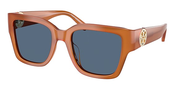 Tory Burch TY7228U - Amber Brown, Plastic, Rectangle frame