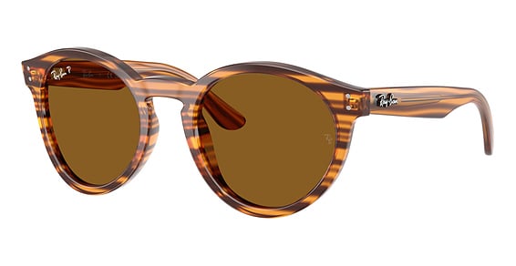 Ray-Ban RBR0505S - Striped Havana, Mixed Materials, Mixed Shapes frame