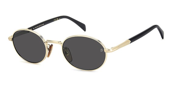 David Beckham DB 1196/S - Rhlir Gold Blck, Metal, Oval frame