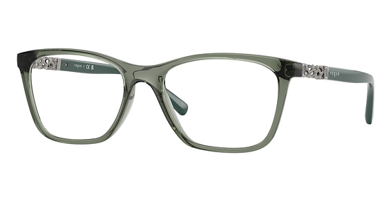 Vogue VO5632B - Transparent Mallard Gree, Acetate, Oval frame