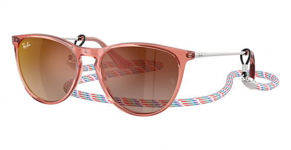 Ray-Ban RJ9060SF JUNIOR ERIKA - Transparent RED, Acetate, Oval frame