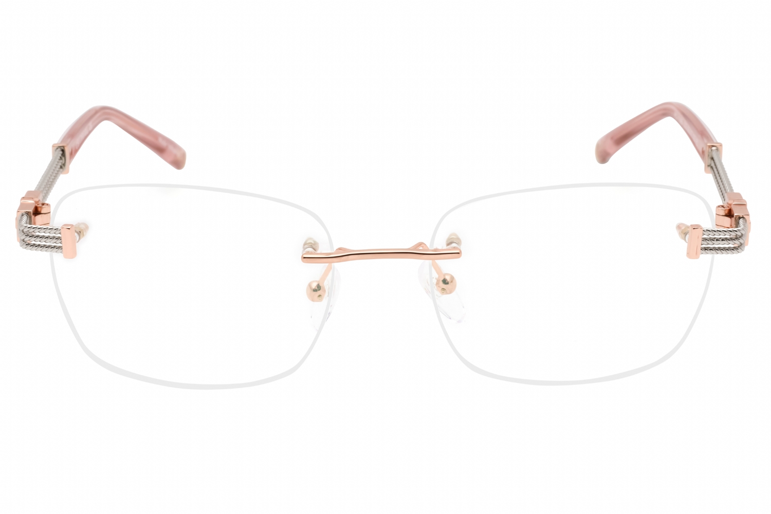 Charriol PC71065 - Shiny Pink Gold/silver Burgundy, Metal, Rimless frame