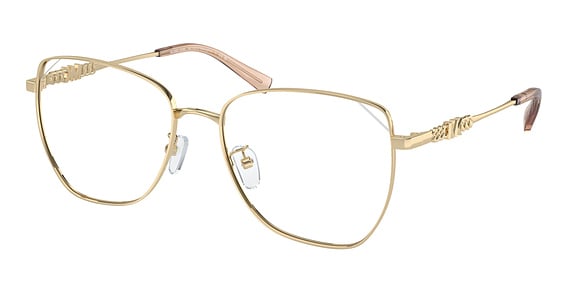 Michael Kors MK3081D SHANGHAI - Light Gold Shiny, Metal, Oval frame