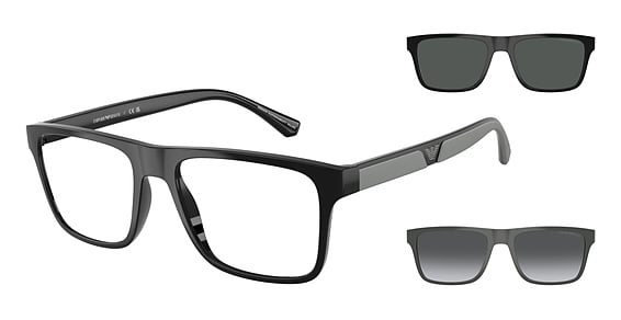 Emporio Armani EA4115F - Shiny Black, Acetate, Rectangle frame