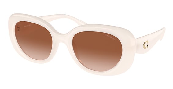 COACH HC8391U CR609 - Milky Cloud, Acetate, Oval frame