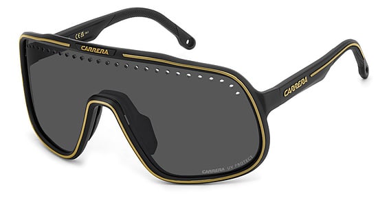 Carrera C Sport 02/S - I46ir Mt Bk Gd, Plastic, Wrap-Around frame