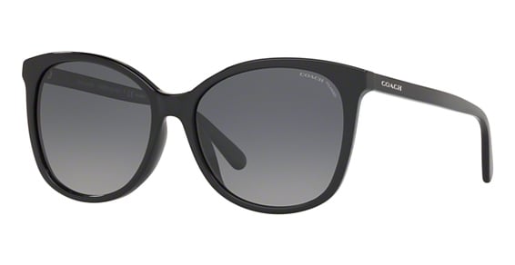 COACH HC8271U L1101 - Black, Plastic, Cat Eye frame