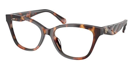 Tory Burch TY2170U - Contrast Tortoise, Plastic, Oval frame