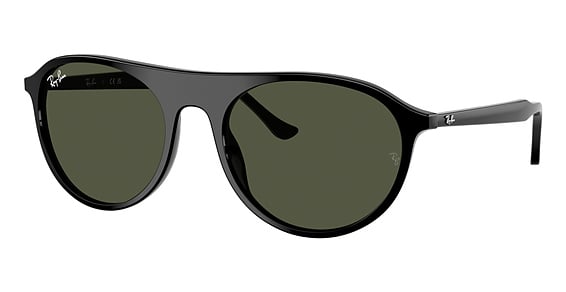 Ray-Ban RB2215F - Black, Plastic, Round frame
