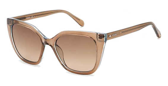 Fossil FOS 3138/G/S - 09qha Brown, Plastic, Rectangle frame