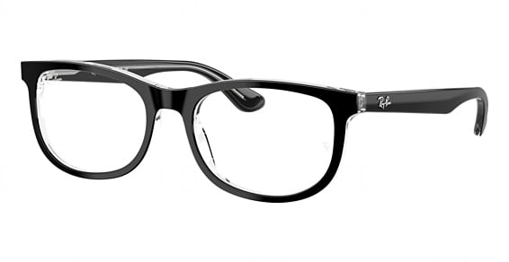 Ray-Ban RY1642 - Black ON Transparent, Plastic, Oval frame