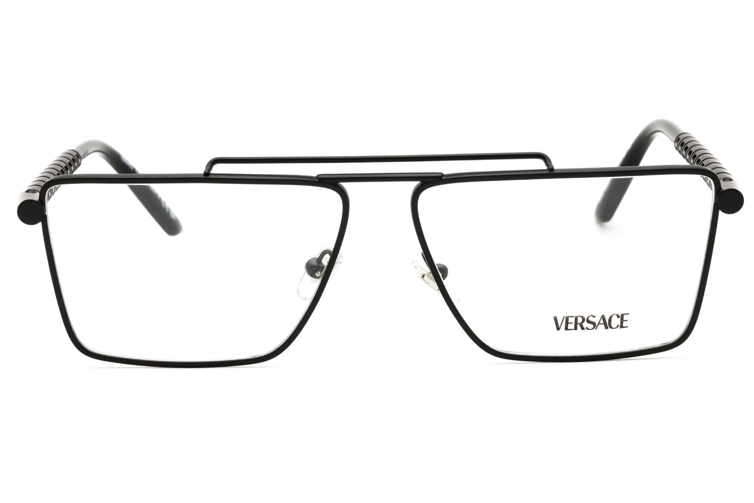 Versace 0VE1295 - Matte Black, Metal, Rectangle frame