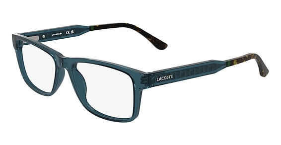 Lacoste L2977 - Transparent Blue, Plastic, Rectangle frame