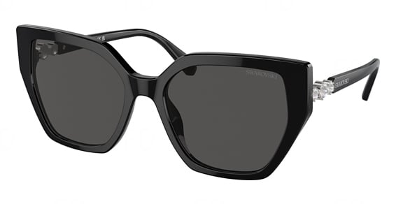 Swarovski SK6016F - Black, Plastic, Rectangle frame