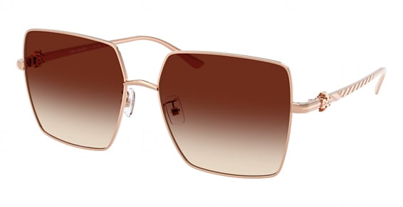 Tory Burch TY6120 - Light Rose Gold, Metal, Mixed Shapes frame