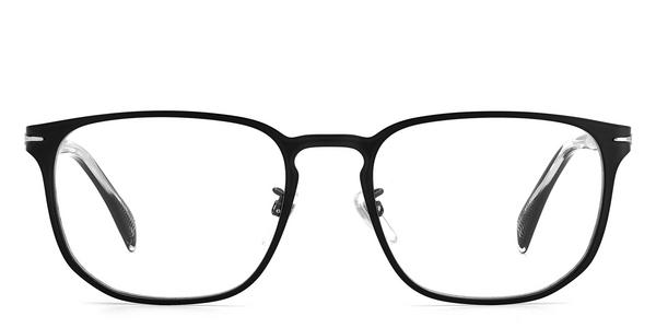 David Beckham DB 7073/F - Black Silver, Metal, Rectangle frame