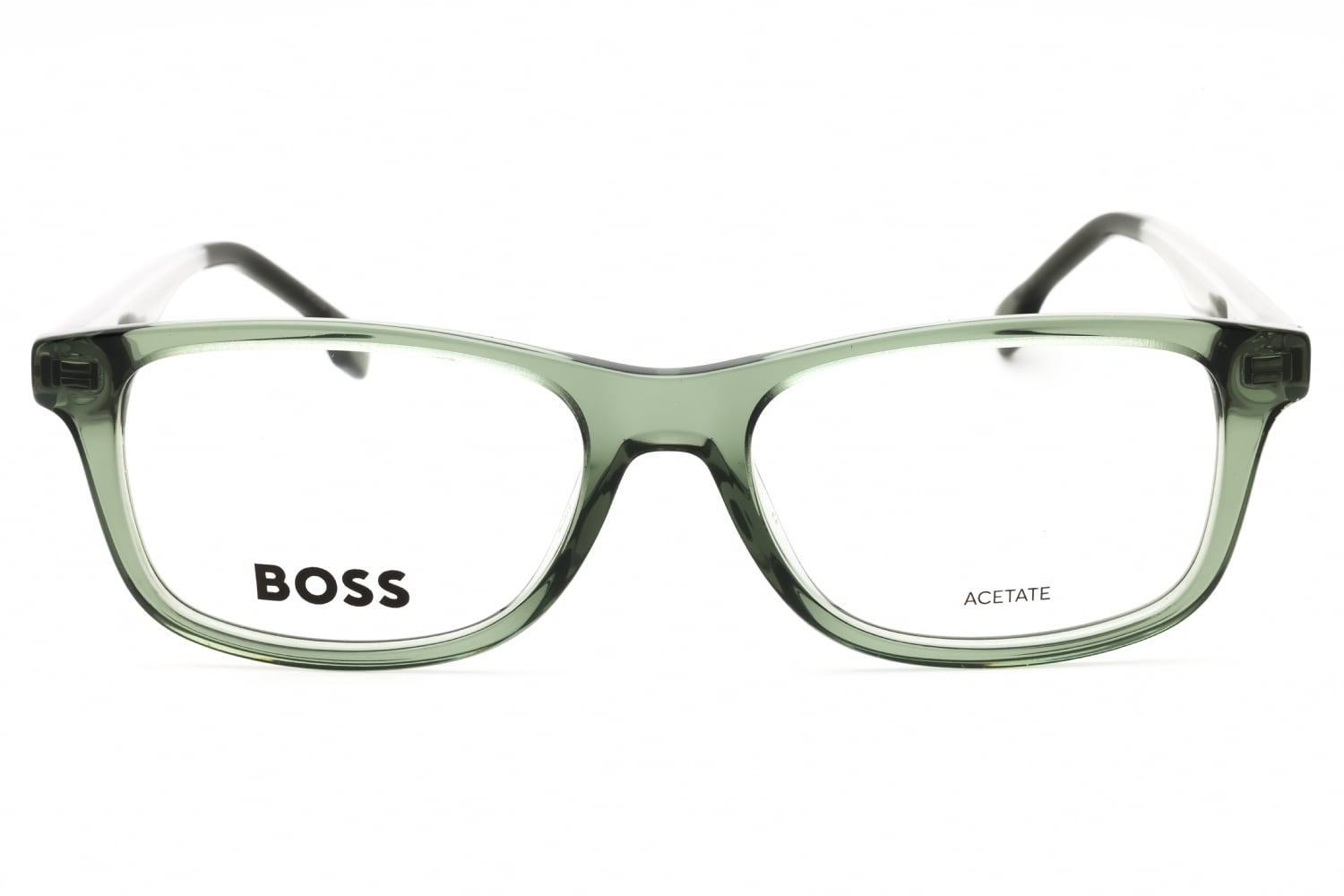 Hugo Boss BOSS 1547 - Transparent Olive Green, Plastic, Rectangle frame