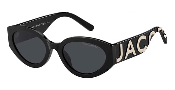 Marc Jacobs Marc 694/G/S - 80s2k Black Whte, Acetate, Oval frame
