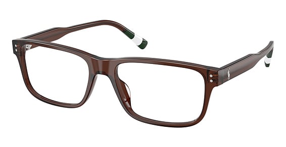 Polo PH2302U - Shiny Transparent Brown, Plastic, Rectangle frame