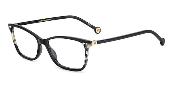 Carolina Herrera HER 0280 - Black, Acetate, Rectangle frame