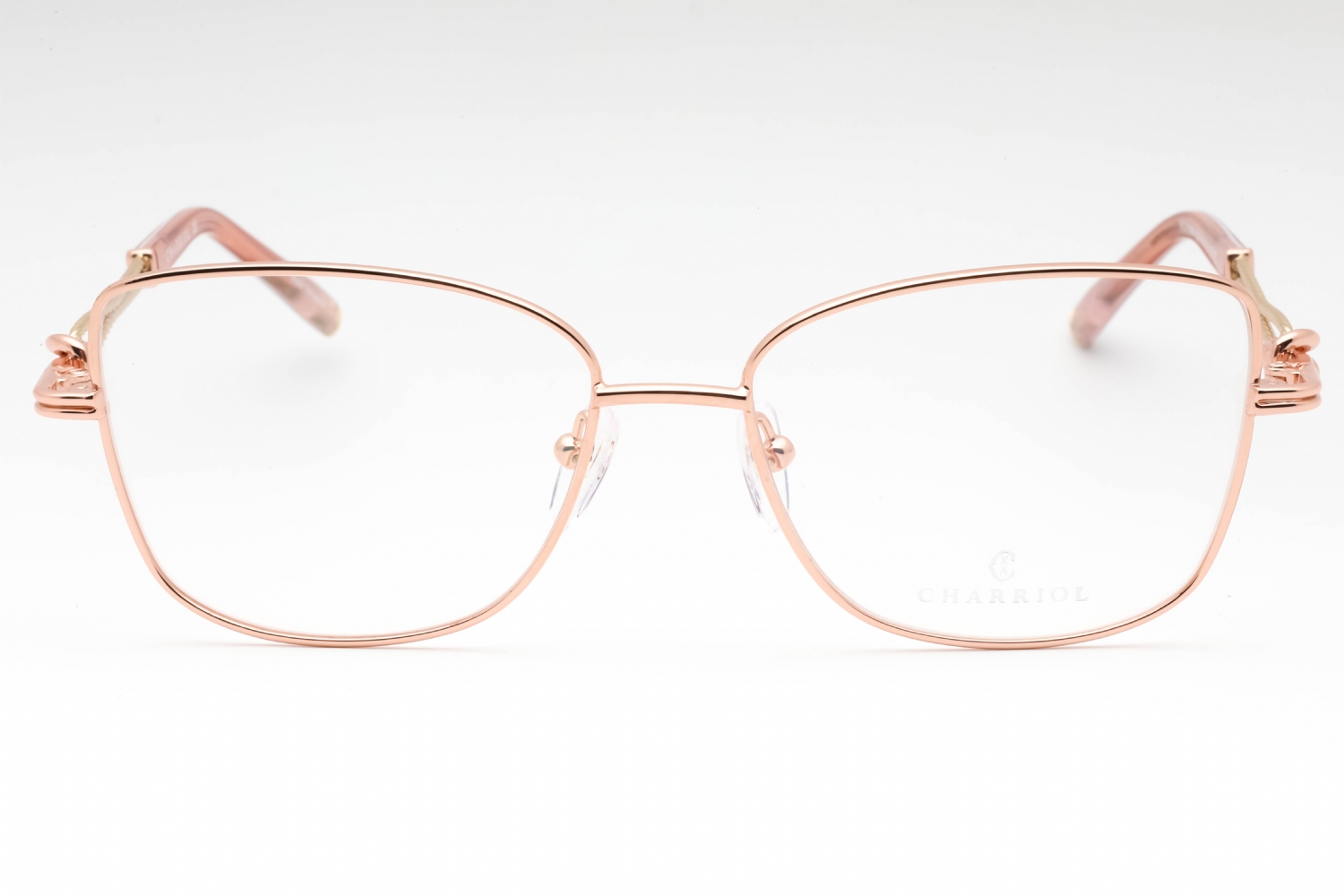 Charriol PC71059 - Shiny Pink Gold/gold Burgundy, Metal, Cat Eye frame