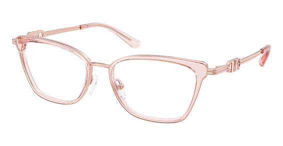 Michael Kors MK3102 MYRTLE BEACH - Pink Transparent, Metal, Mixed Shapes frame