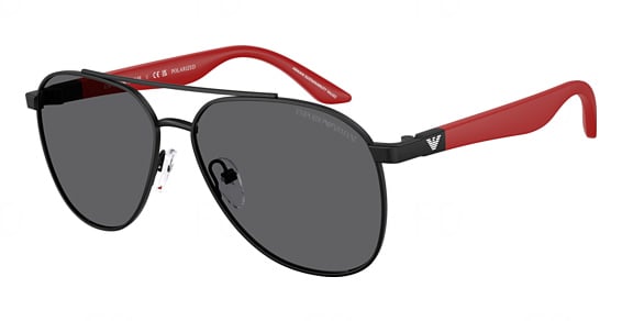 EMPORIO ARMANI KIDS EK2001 - Matte Black, Metal, Aviator frame