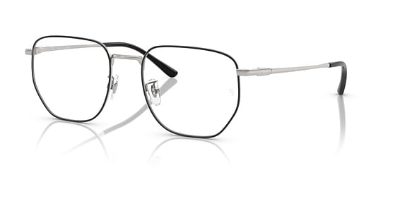 Ray-Ban RX8776D - Black ON Silver, Titanium, Oval frame