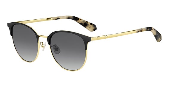 Kate Spade Delacey/F/S - 2m29o Blk Gold B, Stainless Steel, Rectangle frame