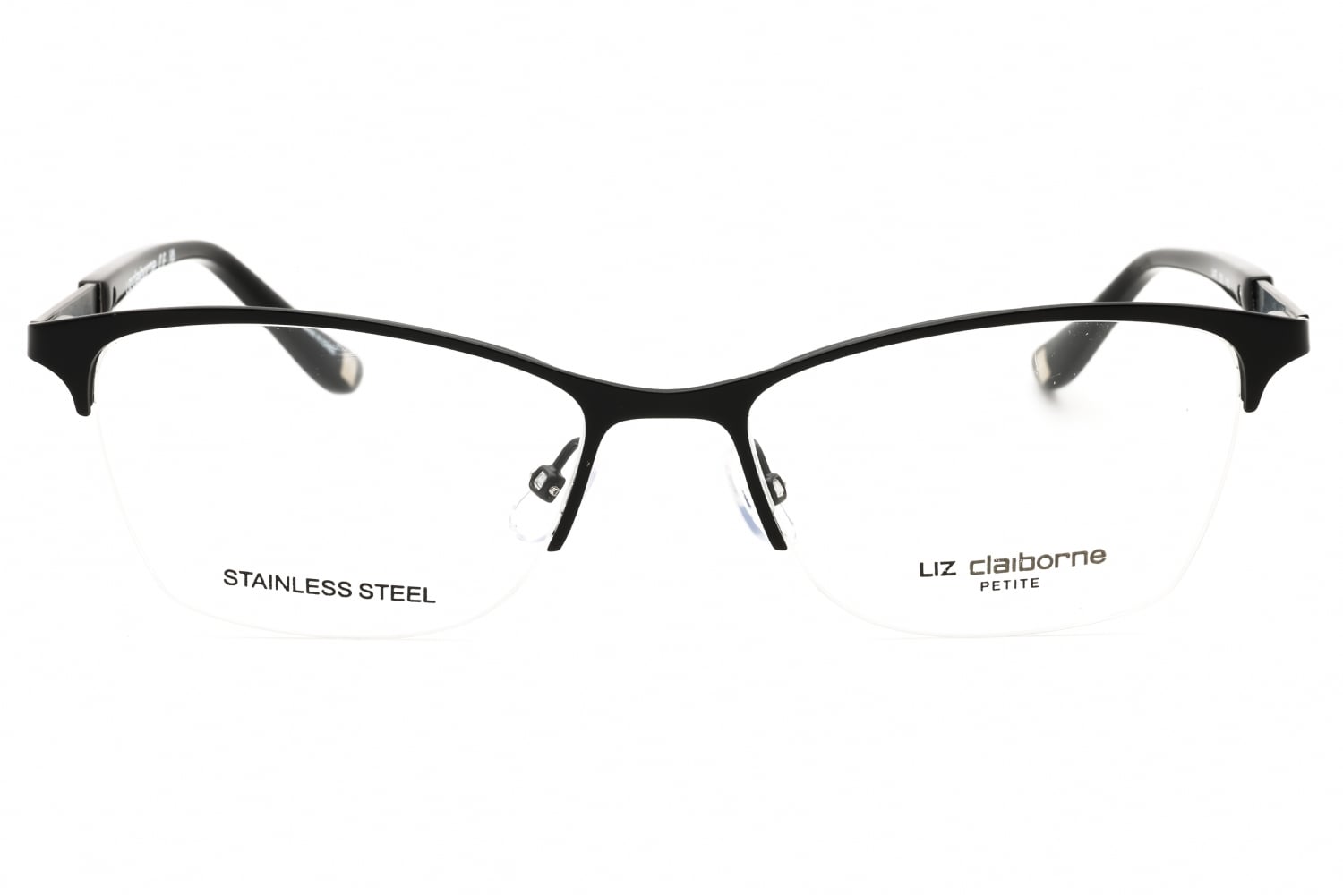 Liz Claiborne L 442 - Matte Black, Stainless Steel, Cat Eye frame