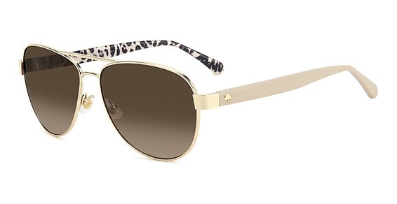 Kate Spade KS Polina 2/G/S - 84eha Gd Beige G, Stainless Steel, Aviator frame