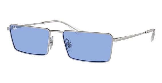 Ray-Ban RB3741 EMY - Silver, Metal, Rectangle frame