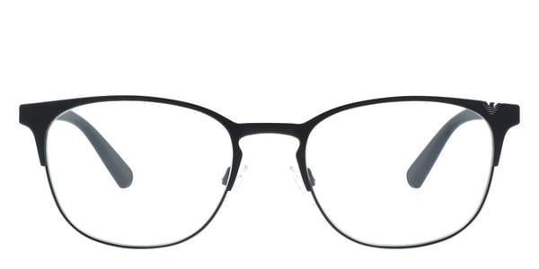 Emporio Armani EA1059 - Matte Black, Metal, Oval frame