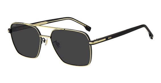 Hugo Boss Boss 1846/G/S - 2m2ir Blk Gold B, Stainless Steel, Rectangle frame